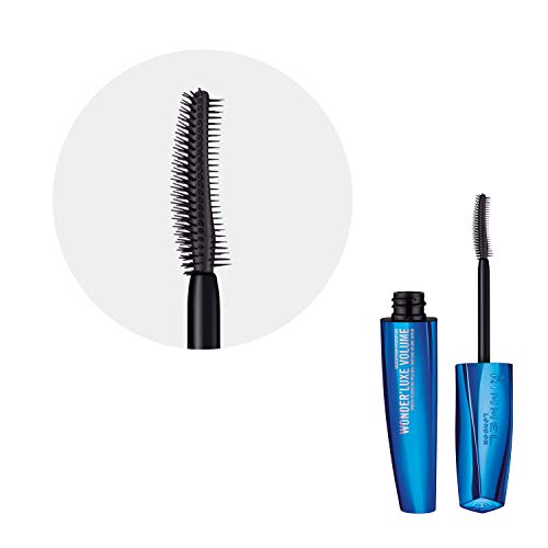 Rimmel Wonder'Luxe Volume Mascara, Long-Wearing, Volumizing, Smudge-Proof, 002, Waterproof Black, 0.08oz