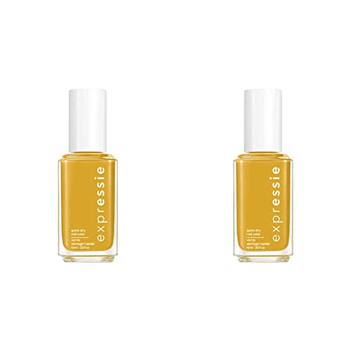 essie expressie, Quick-Dry Nail Polish, 8-Free Vegan, Green Yellow, Taxi Hopping, 0.33 fl oz (Pack of 2)