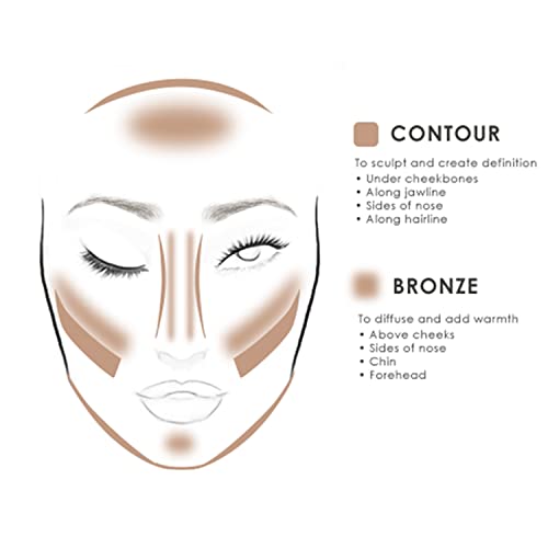 TEMPTU S/B Silicone-Based Contour & Bronze Starter Set For Sculpting, Contouring & Adding Dimension To The Face | Includes 6 Shades , 1 Count (Pack of 1)