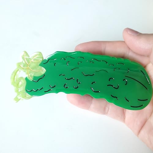 Green Cucumber Claw Clip,Acetate Hair Clip,Small Hair Clips for Women