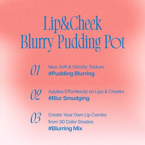 fwee Lip&Cheek Blurry Pudding Pot | Bestie Moment - BFF | Makeup Blush, Buildable Lightweight, Multi-Use Soft Matte Finish | 5g