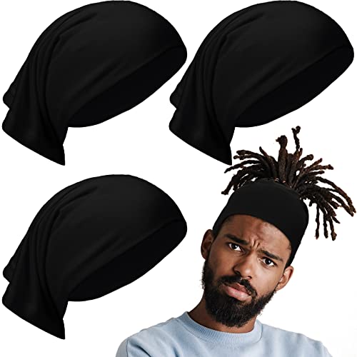 Sintege 4 Pcs DreadLocks Tube Sock Wide Elastic Headband Loc Cap Long Hair Dreads Head Wrap Unisex Spandex for Women Men