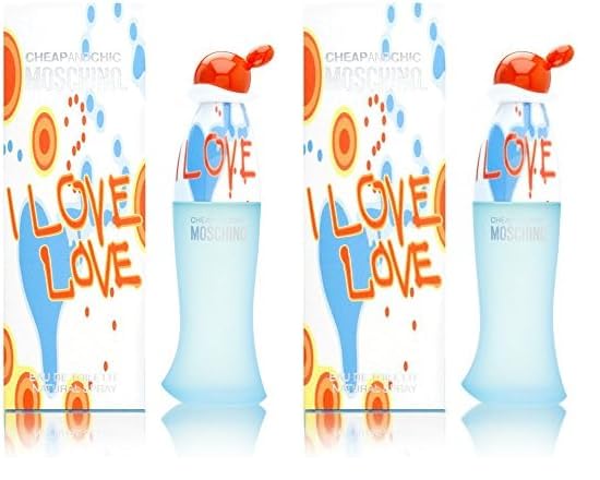 MOSCHINO I Love Love Cheap and Chic For Women. Eau De Toilette Spray 1.7 Ounces (Pack of 2)