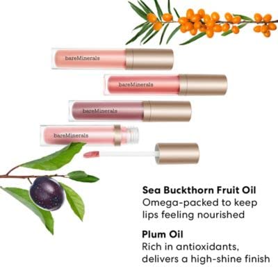 bareMinerals Mineralist Lip Gloss-Balm, Hydrating Lip Gloss + Balm Hybrid, Sheer Glossy Lip Balm, No Stickiness, Improves Lip Smoothness, Vegan