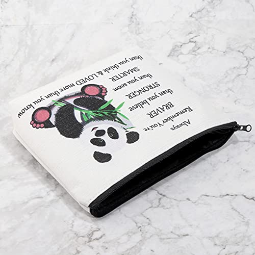 JNIAP Panda Cosmetic Bag Makeup Zipper Pouch Bag Animal Panda Lover Gift for Women Birthday Christmas Day Gift (Panda braver bag)