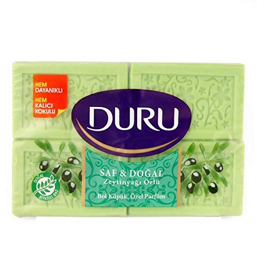 Evyap Duru Olive Oil 4 x 150 g Bars Pure & Natural Olive Oil Turkish Soap