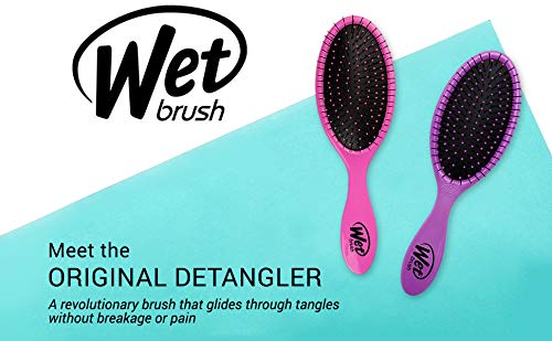 Wet Brush Disney Original Detangler Brush Princess Wholehearted - Tiana, Light Purple - All Hair Types - Ultra-Soft IntelliFlex Bristles Glide Through Tangles with Ease