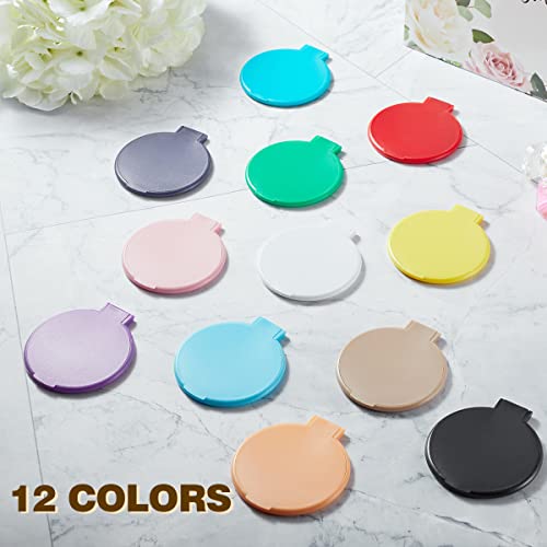 Getinbulk Compact Mirror Bulk, Round Makeup Mirror for Purse, Set of 24 (12-Color)