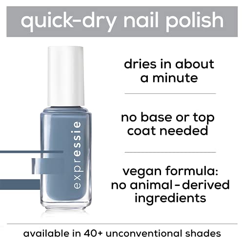 essie expressie Quick-Dry Vegan Nail Polish, Cold Brew Crew, Warm Mid Tone Brown, 0.33 Ounce (Pack of 2)