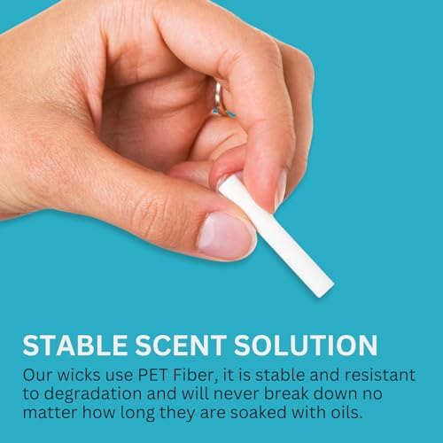 Wild Essentials 200 Pack Fiber Wick Essential Oil Inhaler Refills, 4 cm (1 5/8 inch) Blank Nasal Sticks for On the Go Aromatherapy Compact, Portable, Highly Absorbent, Degradation Resistant