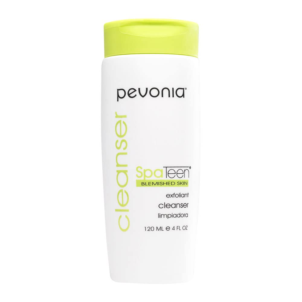 Pevonia SpaTeen Blemished Skin Exfoliant Cleanser - Gentle Face Cleanser Cream - Exfoliating Facial Skin Care Products - Best Teen Face Wash for Dry Skin, Oily Skin, Sensitive Skin, Acne - 4 fl oz