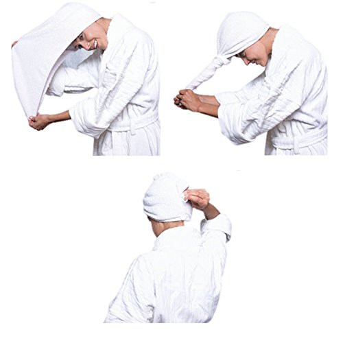 Daily Concepts Your hair towel wrap, White, 0.06 Pound pack