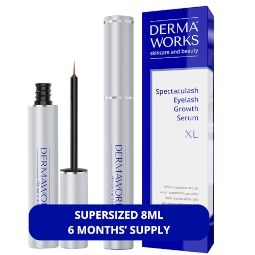 DERMAWORKS Lash Serum for Eyelash Growth - Eyelash Serum Growth - Eyelash Growth Serum - Eye Lash Serum Growth - Lash Growth Serum - Eyelash Enhancing Serum - Suero para Pestañas Crecimiento (XL)