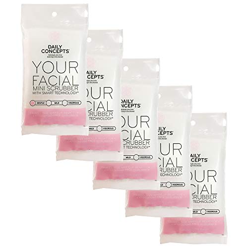 DAILY CONCEPTS Facial Mini Scrubber, 5 Count