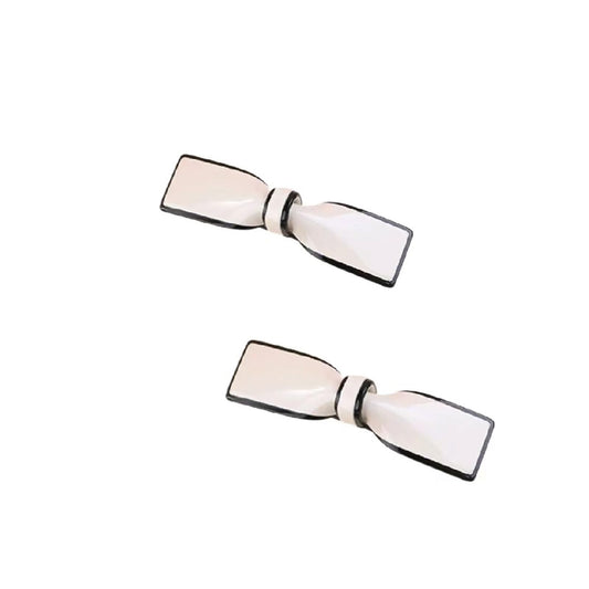 2Pack White French Style Resin Hair Barrettes Fashion Hair Accessories Automatic Clasp Hairgrips geometric Hair Clippers Hairpins for Women Girls