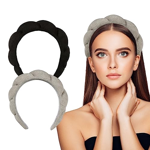 ETVOL Skincare Headband for Washing Face,Sponge Terry Cloth Spa Headband for Makeup Remove Shower Hair Accessories with Claws set Headbands for Women Girl