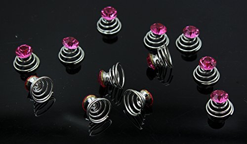 Hair Accessories Rhinestones Hair Spirals Clips For Women Pack of 12