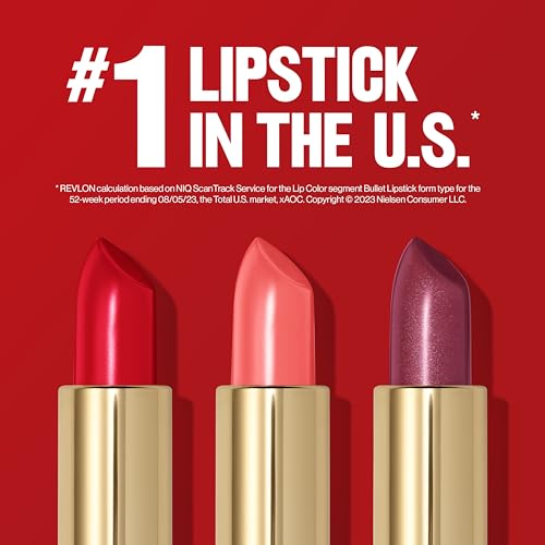 REVLON Lipstick, Super Lustrous Lipstick, Creamy Formula For Soft, Fuller-Looking Lips, Moisturized Feel in Berries, Spicy Cinnamon (641) 0.15 oz