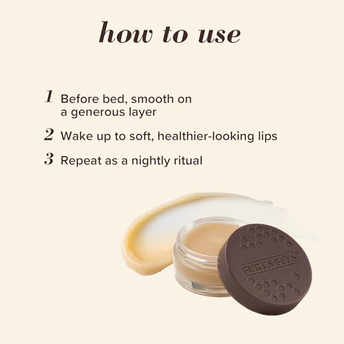 Burt’s Bees Conditioning Lip Scrub and Overnight Intensive Lip Treatment, With Ceramides, College Back to School Dorm Essentials, Exfoliates and Hydrates Lips 8 Hours, Natural Origin, 2 Jars, 0.25 oz