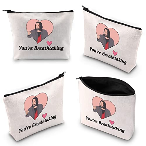 XYANFA Keanuu Reeves Makeup Bag Fans Gift Gamer Gift Video Games Zipper Pouch You're Breathtaking (Youre Breathtaking)