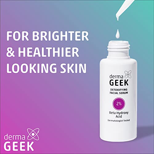 dermaGEEK Exfoliation & Moisturizing Combo Gift Set | Detoxifying Facial Serum, 1.3 FL OZ + Nourishing Facial Night Cream Travel/Trial Size