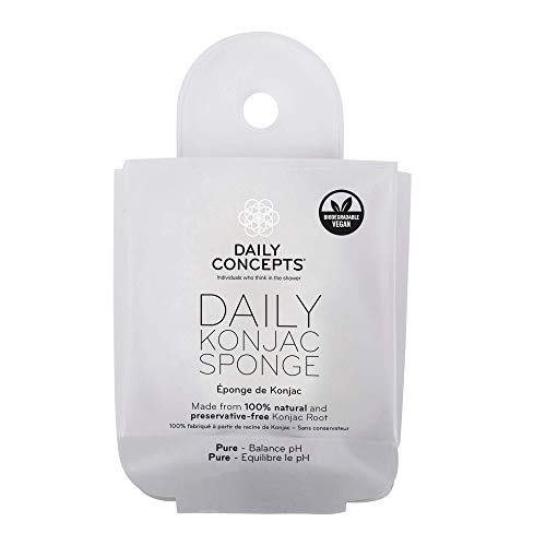 DAILY CONCEPTS Daily Konjac Sponge, Pure, White