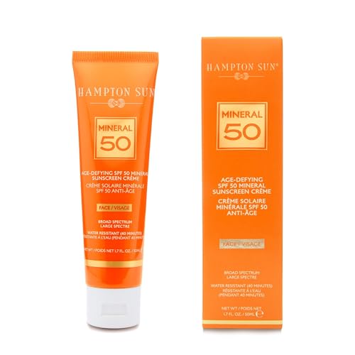 Hampton Sun Age Defying SPF 50 Mineral for Face, 1.7 Fl Oz