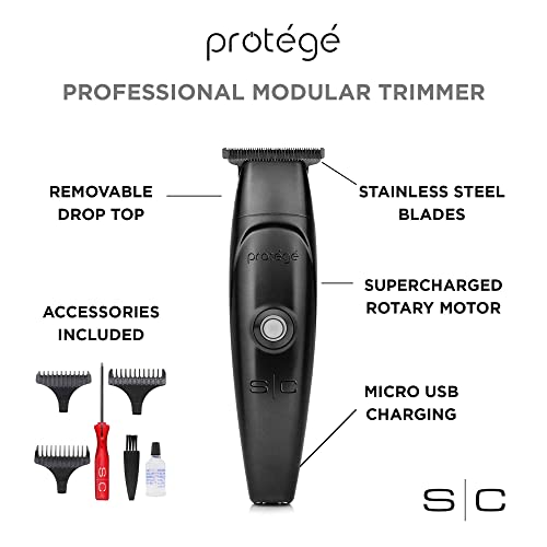 StyleCraft Protégé Cordless Hair Clipper and Trimmer Collection (Black Trimmer)