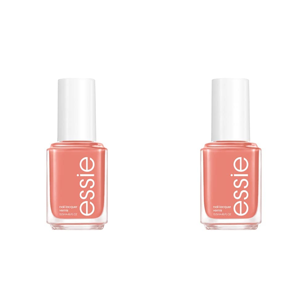 essie Salon-Quality Nail Polish, 8-Free Vegan, UnGuilty Pleasures, Coral, Snooze In, 0.46 fl oz (Pack of 2)