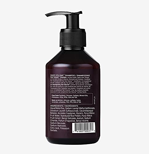 New Nordic Hair Volume Shampoo, A Rich, Herbal Recipe for Weightless, Thicker, Volumizing, Fuller Hair, Vegan & Formulated with Clean Ingredients, 8.5 Fl Oz