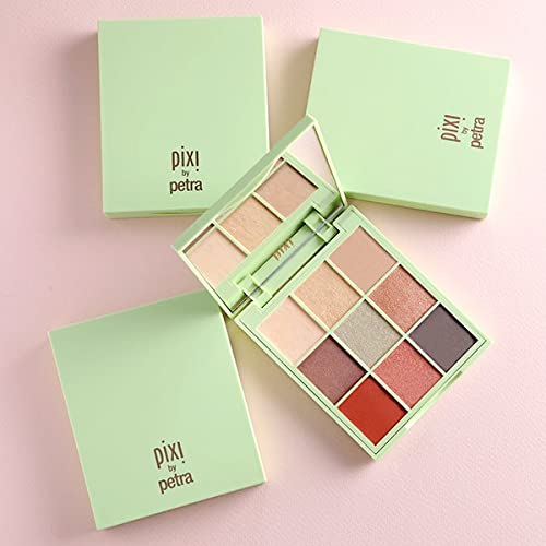 Pixi Beauty Eye Effects - Hazelnut Haze|Eyeshadow 9 Shade Compact Palette | Easy To Apply High Pigment Colour | Paraben-Free | 11.5g