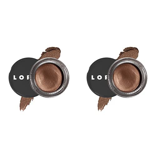 LORAC Lux Diamond Crème Eye Shadow | Metallic Shimmer Eyeshadow Powder | Suede Brown (Pack of 2)