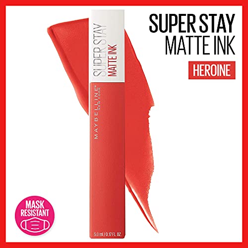 Maybelline New York SuperStay Matte Ink Liquid Lipstick, Heroine, 0.17 FL