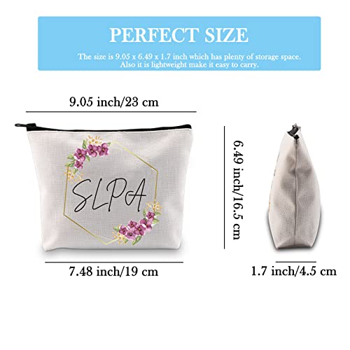 GJTIM SLPA Speech Language Pathology Assistant Gift SLP Appreciation Gift Zipper Pouch Makeup Bag for SLP Women (SLPA Bag)