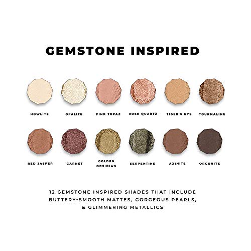 blinc Rare Gem Eyeshadow Palette, Long-Lasting, Creamy, Blendable and Pigmented Matte, Shimmer and Metallic Eyeshadows, Gluten-Free and Cruelty-Free, 1.1g / 0.04 Oz x 12