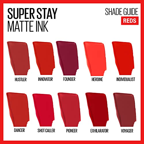 Maybelline New York SuperStay Matte Ink Liquid Lipstick, Heroine, 0.17 FL