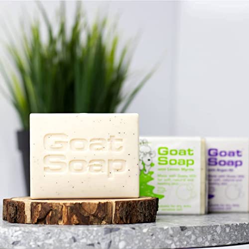 Goat Soap Value Six Packs - for Soft, Natural and Healthy Skin, Milk Body Soap Bar - 6 x 100g (3.5oz) Bars - Lemon Myrtle