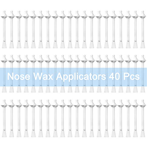 Oakeer 40 Pcs Nose Wax Sticks Hair Removal Nose Wax Applicators for Nostril Nasal Cleaning Ear Hair Removal