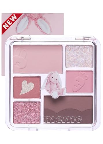 I'M MEME Wonder Soft Layer Palette - 7 Shades | Portable Size, Versatile, Blendable, Neutral Colors with Soft Texture, 02 My Bunny, 0.23 Oz