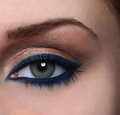 Pure Ziva Matte Cool Dark Navy Blue Cake Eyeliner & Pressed Eyeshadow, Water Activated Powder; Gluten & Cruelty Free