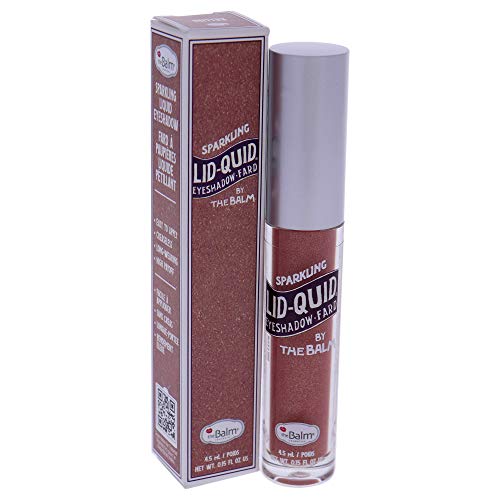 theBalm Lid-Quid Sparkling Shimmering Liquid Eyeshadow, Liquid Highlighter, Eye Makeup, Long wearing, Buildable, Travel-Size, Bellini, 1.1 ounces