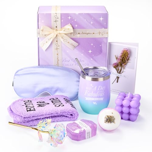 Birthday Gifts for Women,Unique Happy Birthday Relaxing Spa Bath Set Gift Baskets Ideas for Her,Mom,Teacher,Sister, Friends, Best Pampering Care Package Thank You Gifts for Women Who Have Everything…