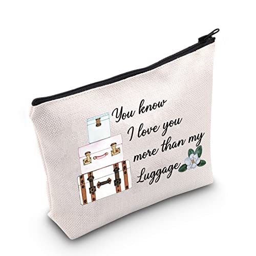 POFULL Inspired Gift You Know I Love You More than my Luggage Cosmetic Bag For Women (Black You know Bag)