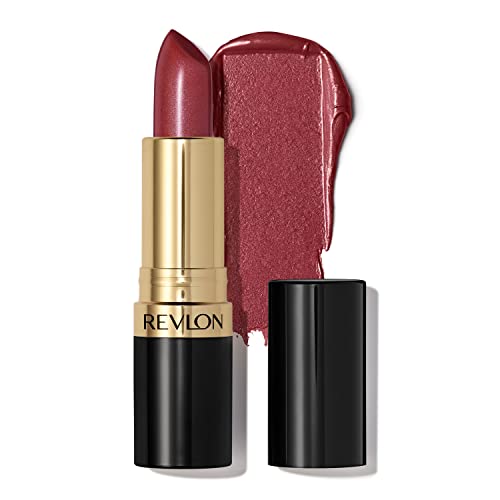 REVLON Lipstick, Super Lustrous Lipstick, Creamy Formula For Soft, Fuller-Looking Lips, Moisturized Feel in Berries, Spicy Cinnamon (641) 0.15 oz