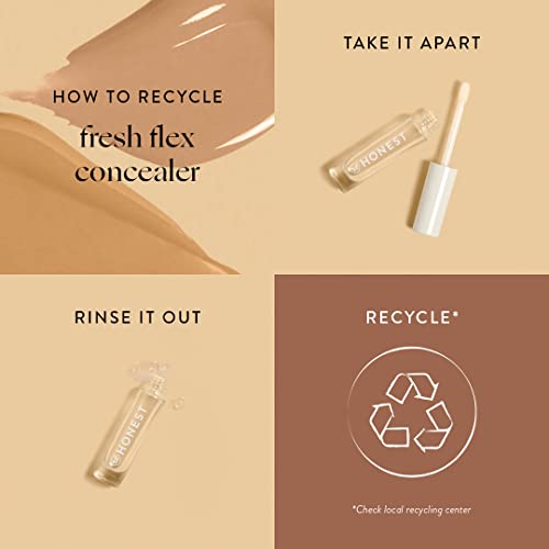 Honest Beauty Fresh Flex Concealer with Niacinamide + Vitamin E + Hyaluronic Acid | Vegan + Cruelty free | Maple, 0.17 fl oz