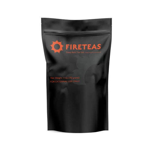 FIRETEAS - Sleep Bath Salt - Relaxing Mix of Essential Oils of Ylang Ylang, Lavender, Chamomile, Sandalwood, Almond & Salts of Himalayan Pink Salt, Epsom Salt & Sea Salt. Made in The USA.