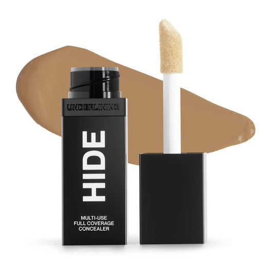 HIDE Liquid Concealer, Medium to Full Coverage Concealer for Blemishes, Under Eye Dark Circles & Scars, Oil Free Concealer, Nude (See Shade Finder), 0.5 fl oz