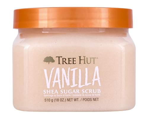 Tree Hut Vanilla Shea Sugar Exfoliating & Hydrating Body Scrub, 18 oz