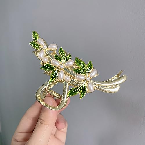 Eddie Munson Flower Leaf Hair Claw Clips Set for Women Girls-Butterfly Metal Large Hairpin Claw Clips-Hair Accessories for Thin Thick Hair Long Short Hair for Girls Women (3 PCS Butterfly+Flower+Leaf)