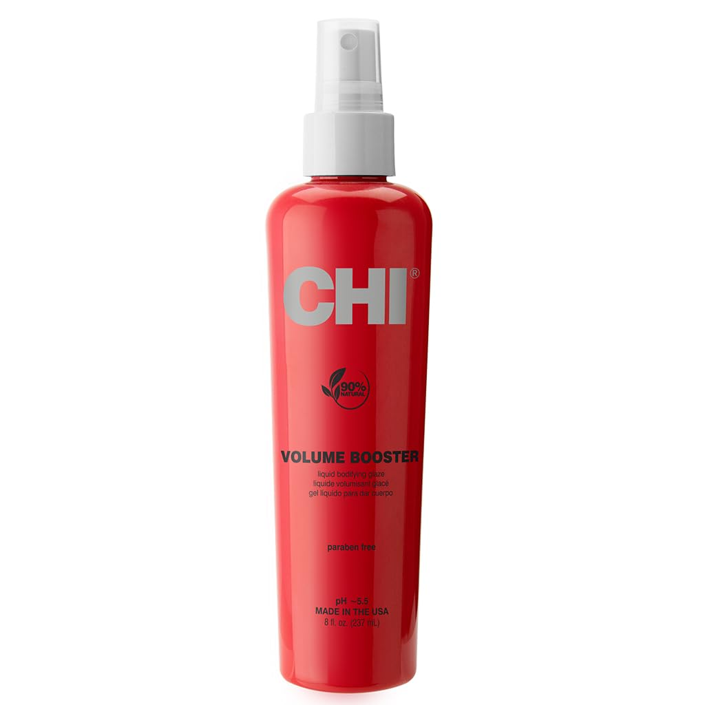 CHI Keratin Mist Strengthening Spray 12 Oz & Volume Booster Bodifying Glaze 8 Fl Oz Hair Care Set